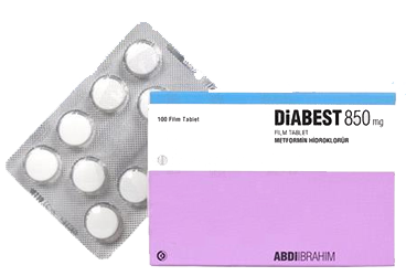 DIABEST 850 mg film tablet (100 film tablet) kutu görseli