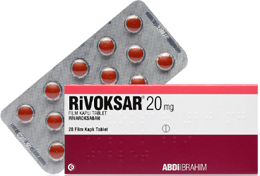 RIVOKSAR 20 mg film kaplı tablet (28 tablet) kutu görseli