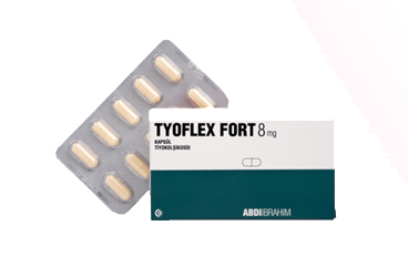 TYOFLEX FORT 8 mg 20 kapsül kutu görseli