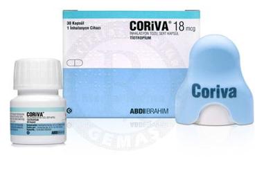 CORIVA 18 mcg inhilasyon tozu sert kapsül (30 kapsül) kutu görseli