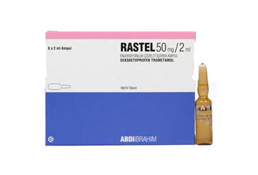 RASTEL 50 mg/2 ml enj. çöz. içeren 6 ampül kutu görseli