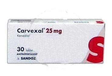 CARVEXAL 25 mg 30 tablet kutu görseli