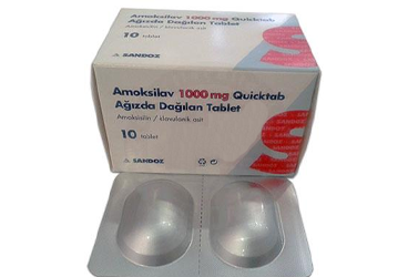 AMOKSILAV 1000 mg QUICKTAB 10 tablet kutu görseli