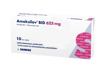 AMOKSILAV BID 625 mg 10 film tablet kutu görseli