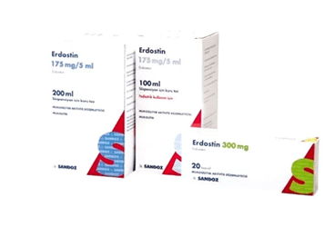 ERDOSTIN 175 mg /5 ml 100 ml süspansiyon için kuru toz kutu görseli
