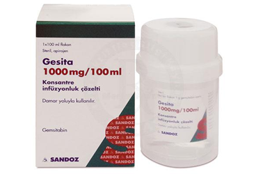 GESITA 1000 mg/100 ml konsantre infüzyonluk çözelti kutu görseli