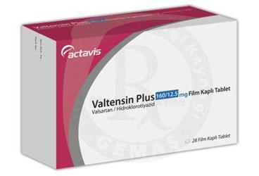 VALTENSIN PLUS 160/12.5 mg 28 film kaplı tablet kutu görseli