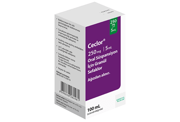 CECLOR 250 mg oral süspansiyon için granül { Actavis } kutu görseli