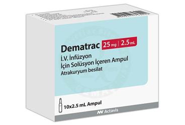 DEMATRAC 25 mg /2.5 ml IV infüzyon için solüsyon içeren 10 ampül kutu görseli