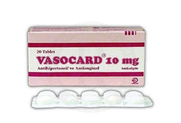 VASOCARD 10 mg 20 tablet kutu görseli