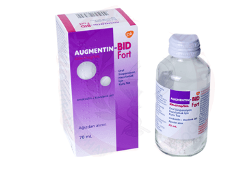 AUGMENTIN-BID 400/57 FORTE oral süspansiyon haz. için kuru toz 70 ml kutu görseli