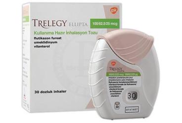 TRELEGY ELLIPTA 100/62.5/25 mcg kullanıma hazır inhilasyon tozu 30 adet kutu görseli