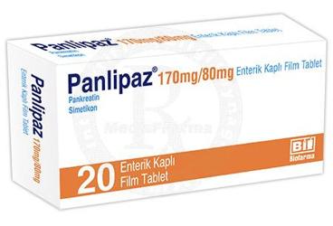 PANLIPAZ enterik kaplı 20 film tablet kutu görseli