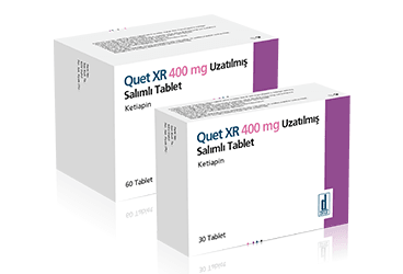 QUET XR 400 mg uzatılmış salınımlı 30 tablet kutu görseli