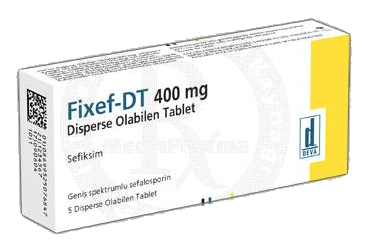 FIXEF-DT 400 mg disperse olabilen 10 tablet kutu görseli