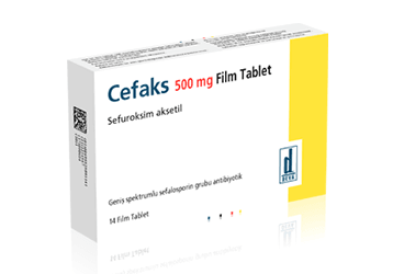 CEFAKS 500 mg 20 film tablet kutu görseli
