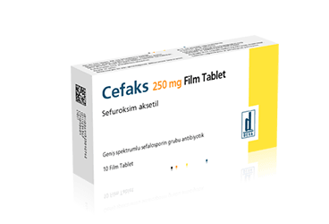CEFAKS 250 mg 14 film tablet kutu görseli