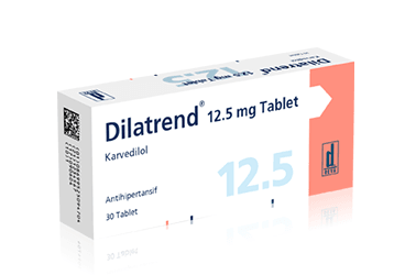 DILATREND 12.5 mg 30 tablet kutu görseli
