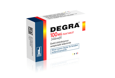 DEGRA 100 mg 8 film kaplı tablet kutu görseli