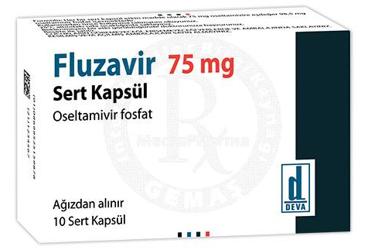 FLUZAVIR 75 mg sert kapsül (10 kapsül) kutu görseli