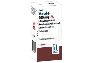 VZOLE 200 mg IV infüzyonluk çözelti hazırlamada kullanılacak konsantre için toz (1 adet) kutu görseli