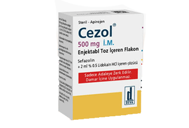 CEZOL IM 500 mg 1 flakon kutu görseli