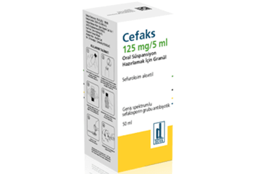 CEFAKS 5 ml 125 mg 50 ml süspansiyon kutu görseli
