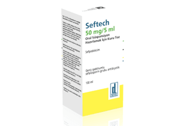 SEFTECH 50 mg/5ml oral süspansiyon hazırlamak için kuru toz 100 ml kutu görseli