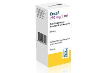 ENCEF 250 mg/5ml 100 ml oral süspansiyon için kuru toz kutu görseli