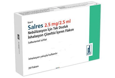 SALRES 2.5 mg /2.5 mlnebulizasyon için tek dozluk inhilasyon çöz. kutu görseli