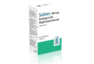 SALRES 100 mcg inhilasyon için ölçülü dozlu aerosol 200 doz kutu görseli