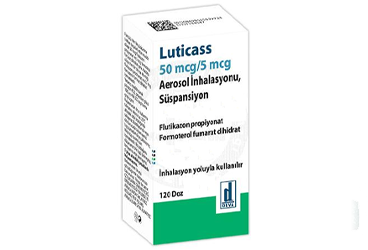 LUTICASS 50 mcg/ 5 mcg aerosol inhalasyonU. süspansiyon (120 doz) kutu görseli