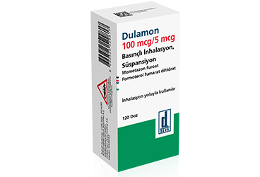 DULAMON 100 mcg/5 mcg BASINCLI inhalasyon. süspansiyon (120 doz) kutu görseli