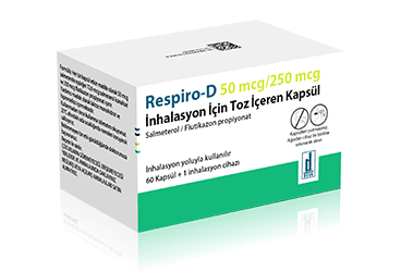 RESPIRO-D 50 mcg/250 mcg inhilasyon için toz içeren kapsül kutu görseli