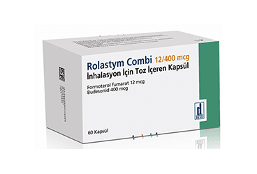 ROLASTYM COMBI 12/400 mcg inhilasyon için toz içeren 60 kapsül kutu görseli