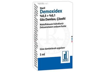 DEMOXIDEX %0.5 + %0.1 göz damlası çözelti (5 ml) kutu görseli
