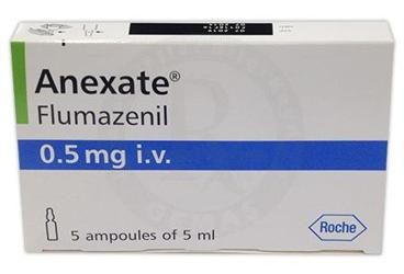 ANEXATE 0.5 mg/5 ml IV enj. için çöz. içeren 5 ampül kutu görseli