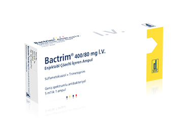 BACTRIM 400mg/80 mg IV enj. çöz.içeren ampül kutu görseli