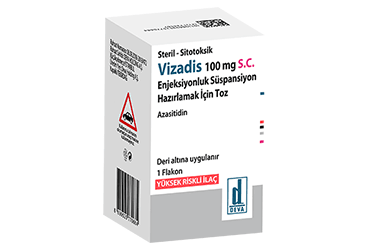 VIZADIS 100 mg SC enjeksiyonluk süspansiyon için toz içeren 1 flakon kutu görseli