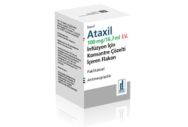 ATAXIL 100 mg/16.7 ml IV inf.için kon.çöz.içeren flakon kutu görseli
