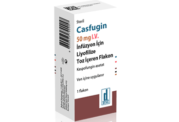CASFUGIN 50 mg IV infüzyon için liyofilize toz içeren 1 flakon kutu görseli