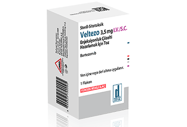 VELTEZO 3.5 mg IV/SC enjeksiyonluk çözelti hazırlamak için toz kutu görseli