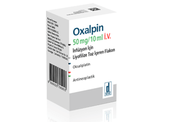 OXALPIN 50 mg/10 ml IV inf. için liy. toz içeren 1 flakon kutu görseli