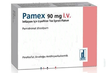 PAMEX 90 mg IV inf. için liyofilize toz içeren 1 flakon kutu görseli