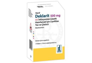 DEKLARIT 500 mg I.V infüzyonluk çözelti hazırlamak için liyofilize toz ve çözücü kutu görseli