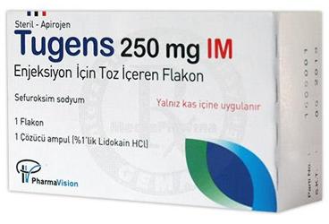 TUGENS 250 mg IM enjeksiyon için toz içeren flakon { Pharmavision } kutu görseli