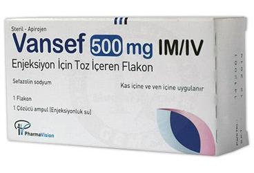 VANSEF 500 mg IM/IV enjeksiyon için toz içeren flakon { Pharmavision } kutu görseli