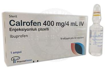 CALROFEN 400 mg/ 4 ml enj. çözelti içeren 1 ampül kutu görseli