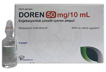 DOREN 50mg/10ml enj.çöz.içeren 5 ampül kutu görseli