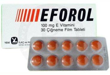 EFOROL 100 mg 30 çiğneme tablet kutu görseli